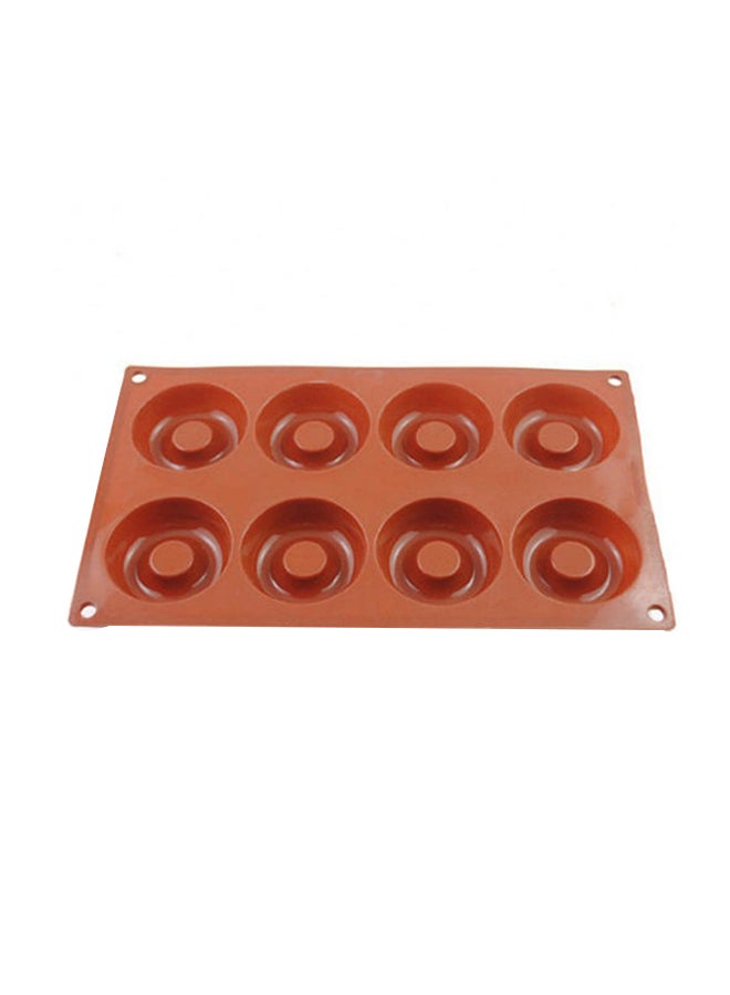 Bluelans Silicone Donut Muffin Chocolate Cupcake Baking Mould Brown 29.6 x 17.3 x 2centimeter  - Image 1