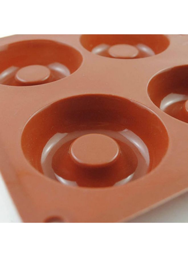 Bluelans Silicone Donut Muffin Chocolate Cupcake Baking Mould Brown 29.6 x 17.3 x 2centimeter  - Image 4