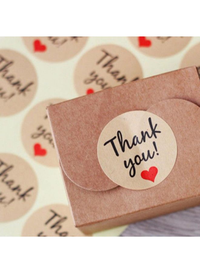 Bluelans Thank You Craft Paper Sealing Sticker Multicolour  - Image 2