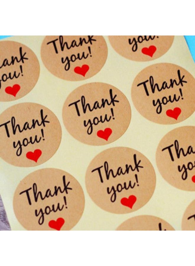 Bluelans Thank You Craft Paper Sealing Sticker Multicolour  - Image 4