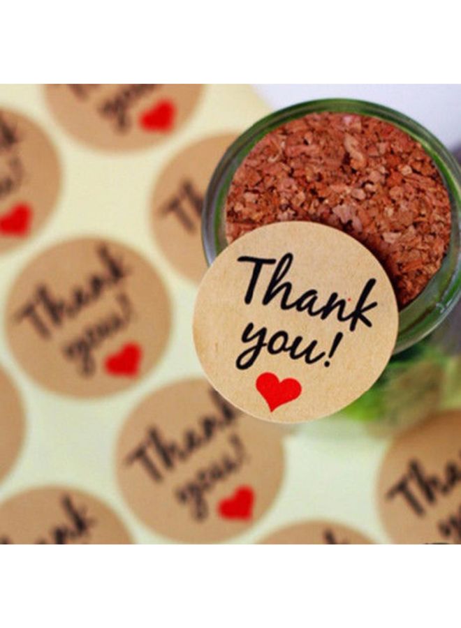 Bluelans Thank You Craft Paper Sealing Sticker Multicolour  - Image 5