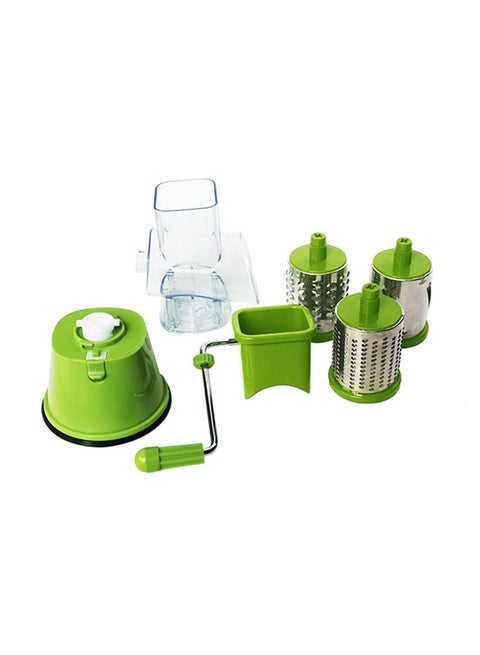 Multi-functional Manual Vegetable Fruit Cutter Slicer Shredder Grinder Green