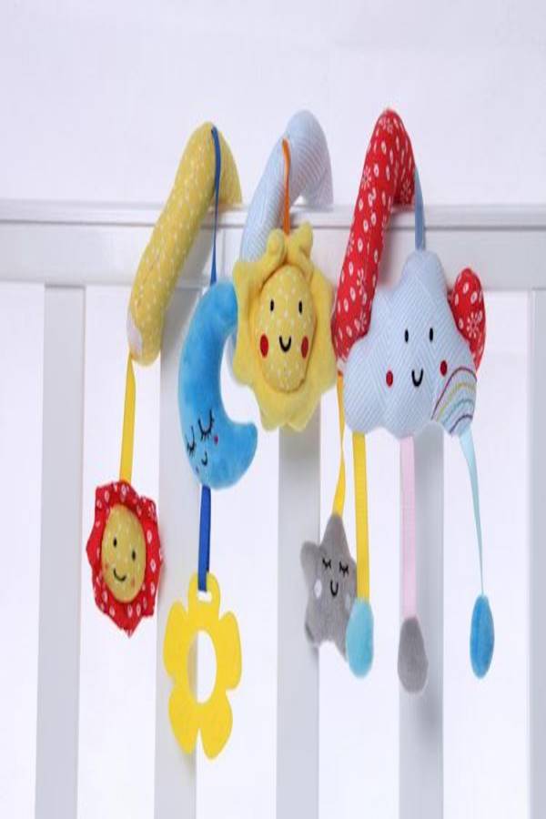 Stars Moons Clouds Sun Ring Bells Stuffed Toy  - Image 3