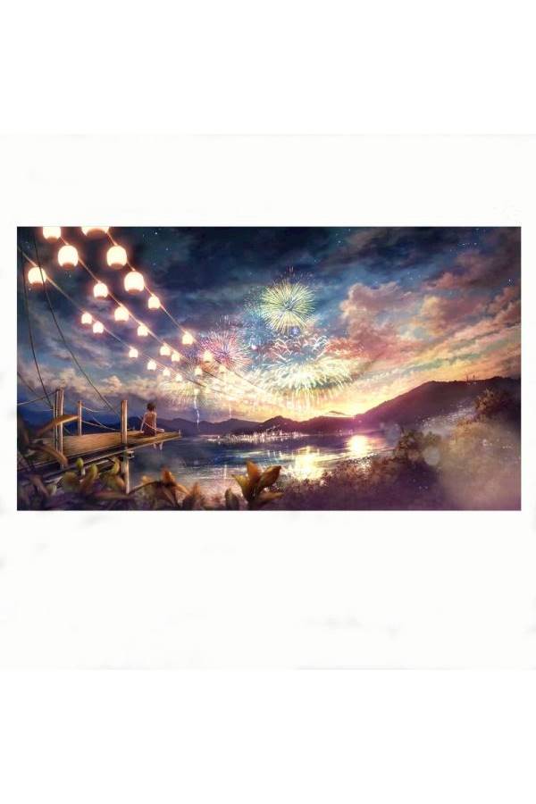 بازل تركيب الصور المقطعة بتصميم ألعاب نارية مكون من 1000 قطعة - Image 2