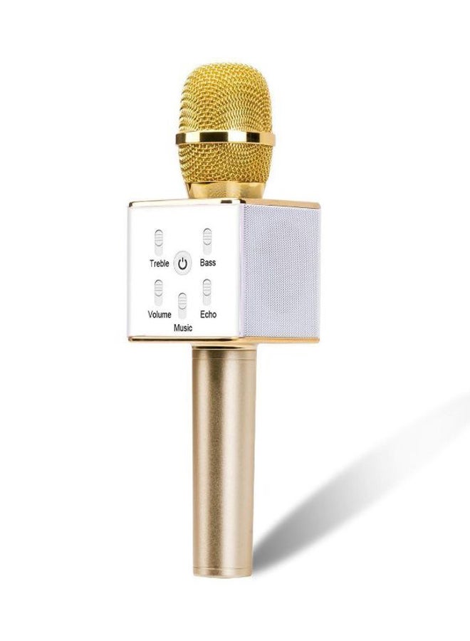 Cordless Q7 Microphone Hand Held With Bluetooth For Iphone 6S 1552933962-10835 Gold/Silver