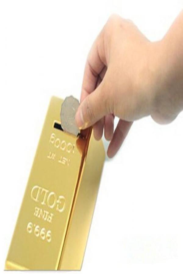 Generic - Gold Bar Themed Money Bank - Image 1