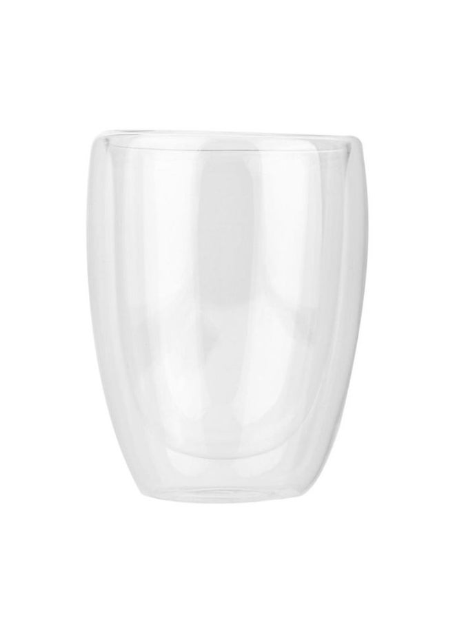 POLLEN LIFE Double Layer Glass Tea Cup With Bamboo Lid Set Mug White - Image 3