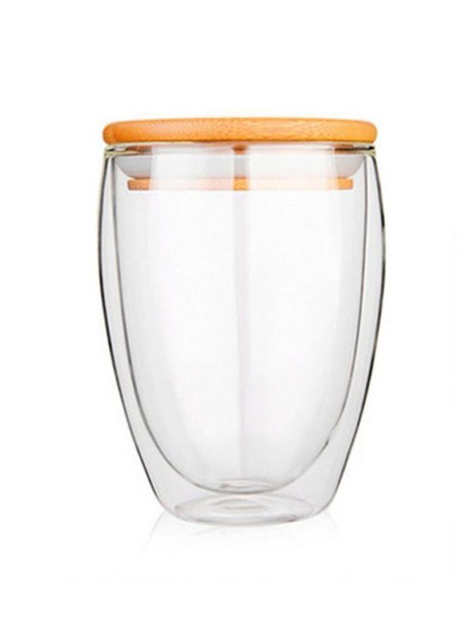 Double Layer Glass Tea Cup With Bamboo Lid Set Mug White - v1555481261/N23417129A_2