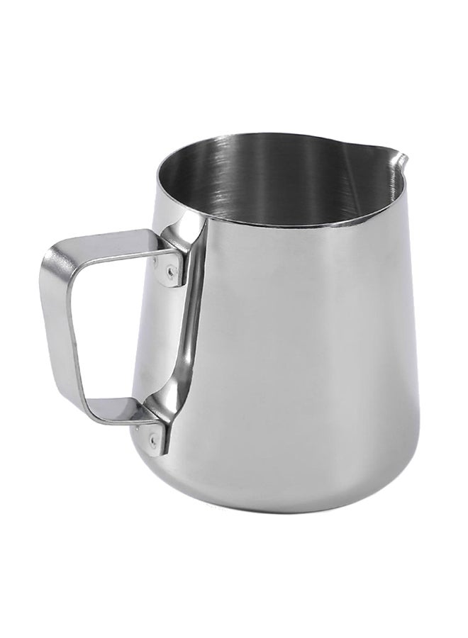 POLLEN LIFE Stainless Steel Frothing Pitcher Pull Flower Cup Silver  - Image 1