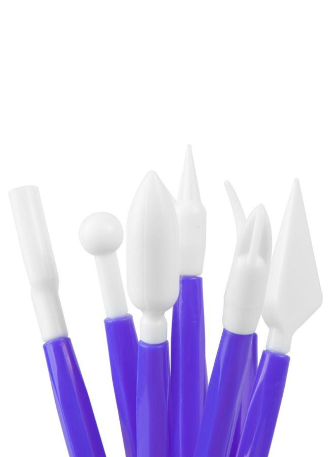 POLLEN LIFE 8-Piece Bakery Tool Cake Knife Scraper Set Purple/White  - Image 2