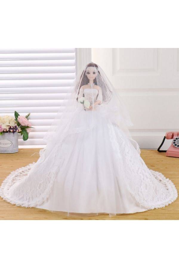 Veil Princess Wedding Dress Doll Clothes 48cm - Image 3