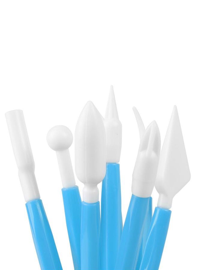 POLLEN LIFE 8 Piece Bakery Tool Cake Knife Scraper Set Blue  - Image 2