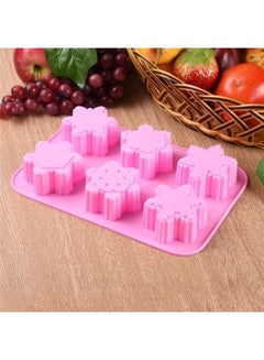 6 Slots Different Snowflakes Silicone Cake Mold Pink - v1555481454/N23417318A_4