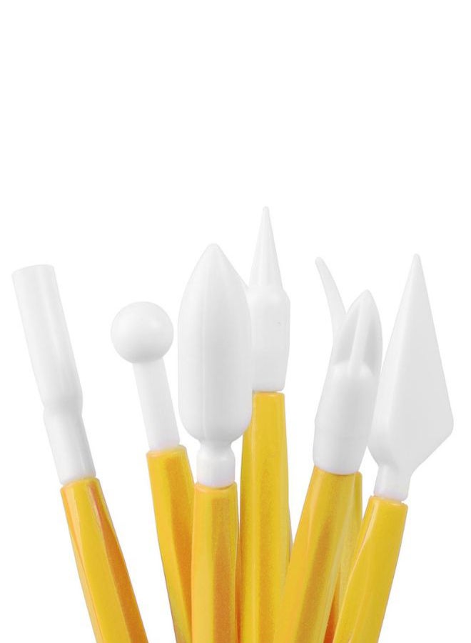 POLLEN LIFE 8 Piece Bakery Tool Cake Knife Scraper Set Yellow  - Image 2