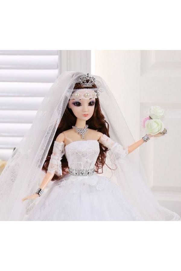 Veil Princess Wedding Dress Doll Clothes 48cm - Image 5