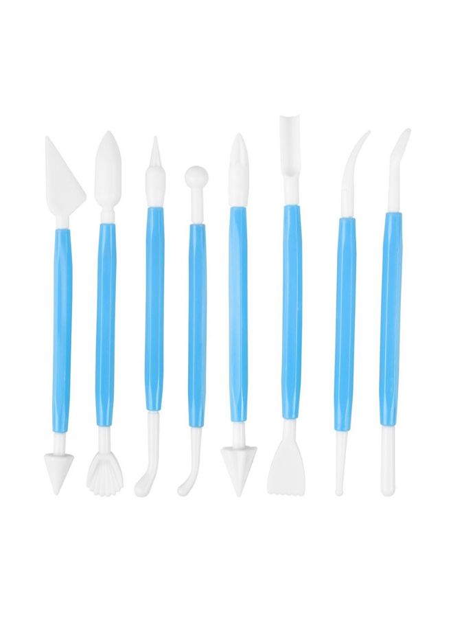 POLLEN LIFE 8 Piece Bakery Tool Cake Knife Scraper Set Blue  - Image 5