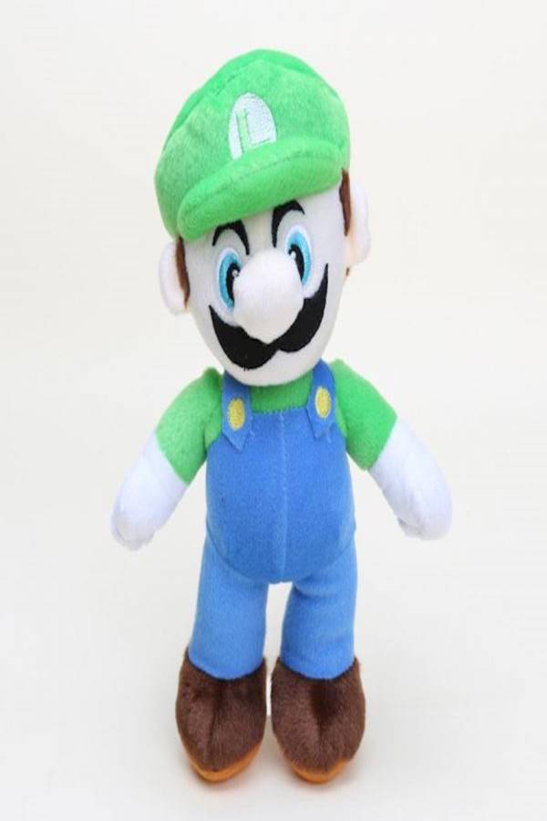 دمية محشوة لشخصية لويجي من لعبة الفيديو "Super Mario" 10بوصة - Image 1