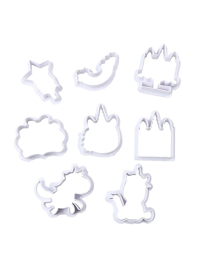 POLLEN LIFE - 8-Piece Silicone Unicorn Cake Mold Set White - Image 1