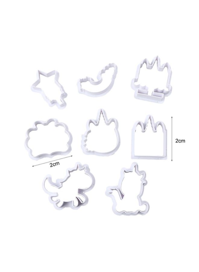 POLLEN LIFE - 8-Piece Silicone Unicorn Cake Mold Set White - Image 1