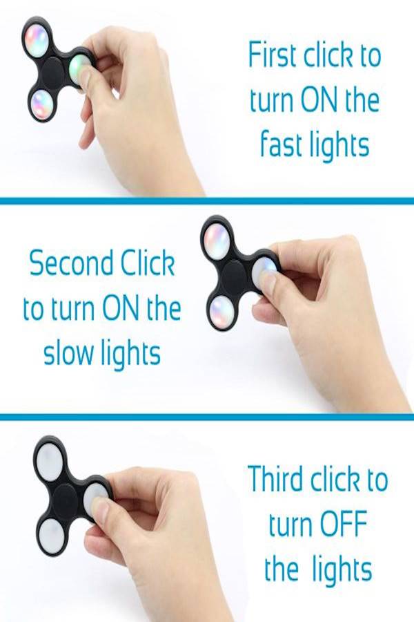 ماركة غير محددة - سبنر ثلاثي مزود بإضاءة LED - Image 1