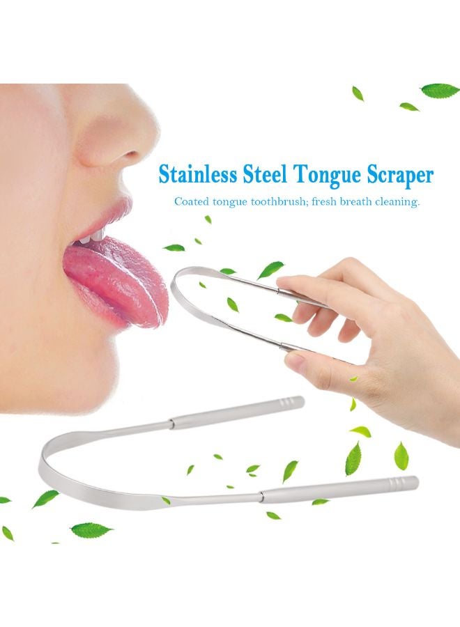 Generic Tongue Toothbrush Dental Oral Hygiene Care Tool Silver 0.028kg  - Image 4