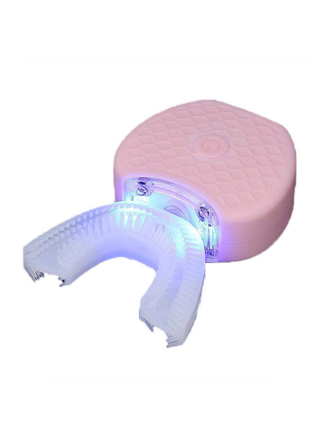 U Shape Ultrasonic Electric Toothbrush With 4 Modes Wireless Charger Pink 0.28kg