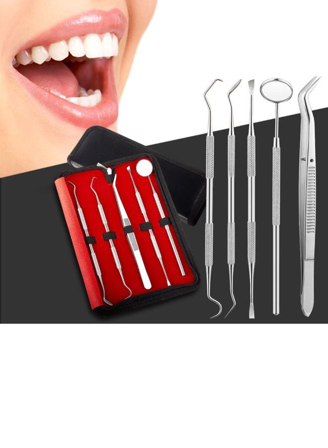 Generic - 5-Piece Dental Tool Kit Silver 0.142kg - Image 1