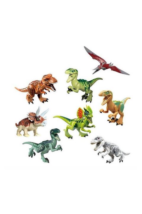 8-Piece Dinosaur Toys Garage Kits Model