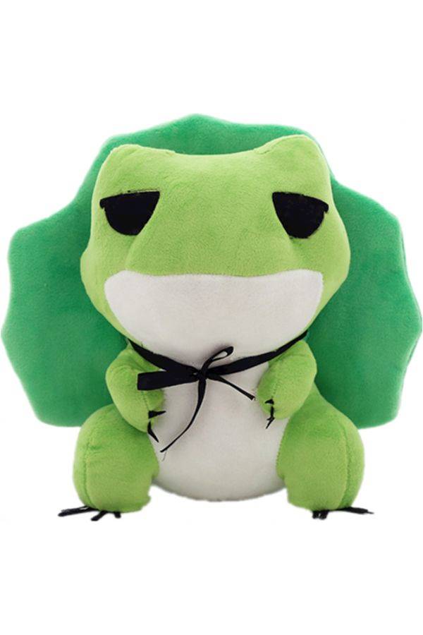 Cute Travel Frog Doll With Hat Stuffed Plush Soft Toy 23cm  - Image 1