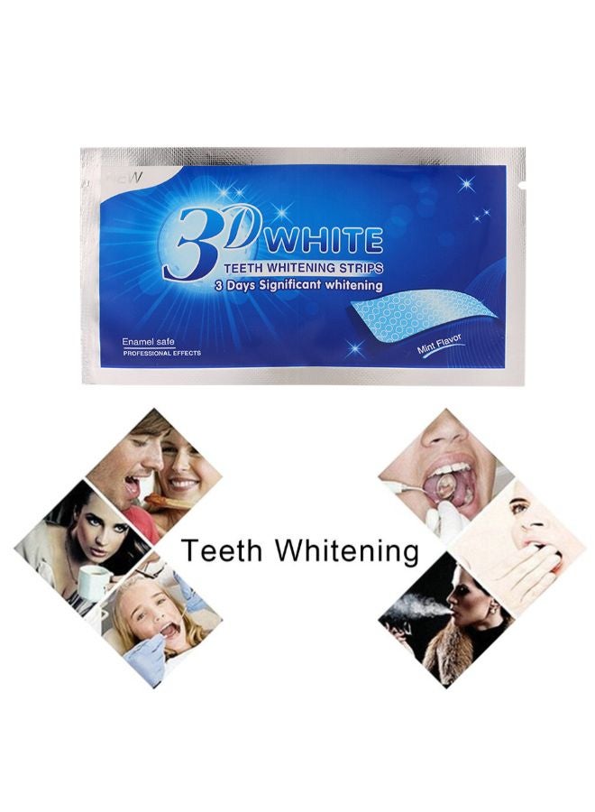 Generic - 5-Piece 3D Dental Whitening Cleaning Double Elastic Gel Strip Transparent 0.011kg - Image 1