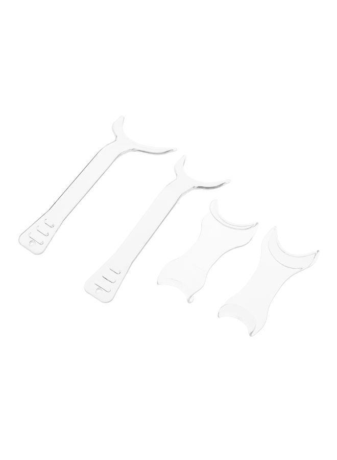4-Piece Lip Cheek Retractor Set Dental Tool Transparent 0.065kg