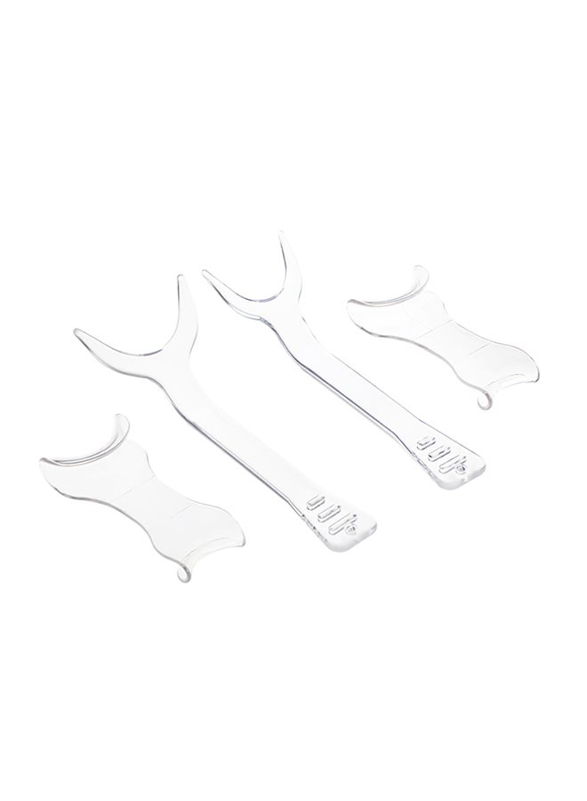 4-Piece Lip Cheek Retractor Set Dental Tool Transparent 0.065kg