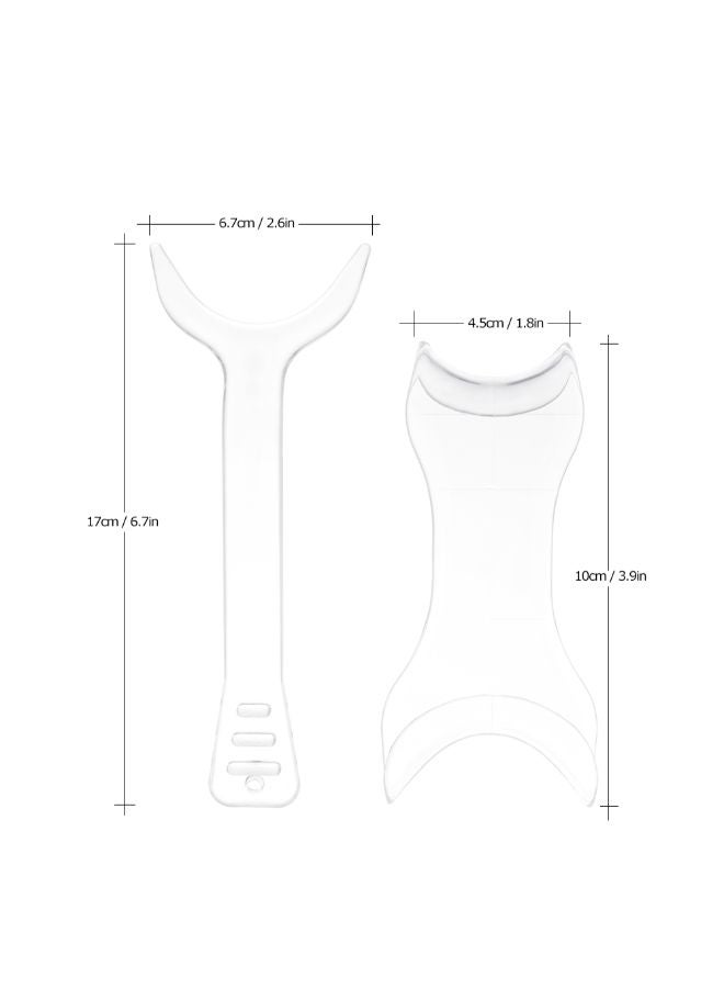 4-Piece Lip Cheek Retractor Set Dental Tool Transparent 0.065kg