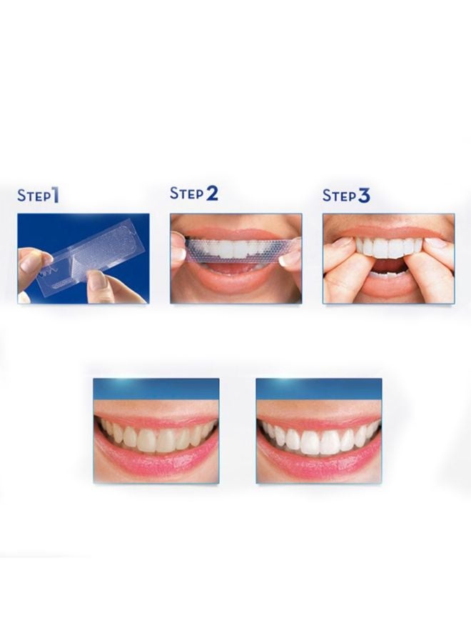Generic - 5-Piece 3D Dental Whitening Cleaning Double Elastic Gel Strip Transparent 0.011kg - Image 1