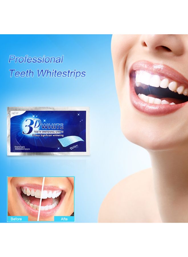 Generic - 5-Piece 3D Dental Whitening Cleaning Double Elastic Gel Strip Transparent 0.011kg - Image 1