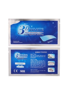 5-Piece 3D Dental Whitening Cleaning Double Elastic Gel Strip Transparent 0.011kg