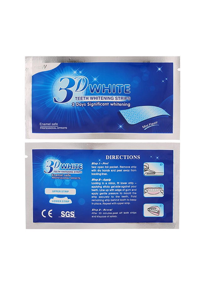 Generic - 5-Piece 3D Dental Whitening Cleaning Double Elastic Gel Strip Transparent 0.011kg - Image 1