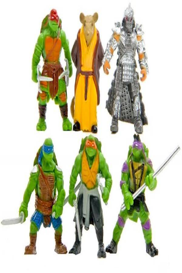 6-Piece Ninja Turtles 2 Action Figure - Image 1