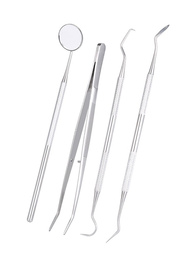 Generic 4-Piece Probe Mirror Sickle Scalers Tweezers Dental Tool  - Image 1