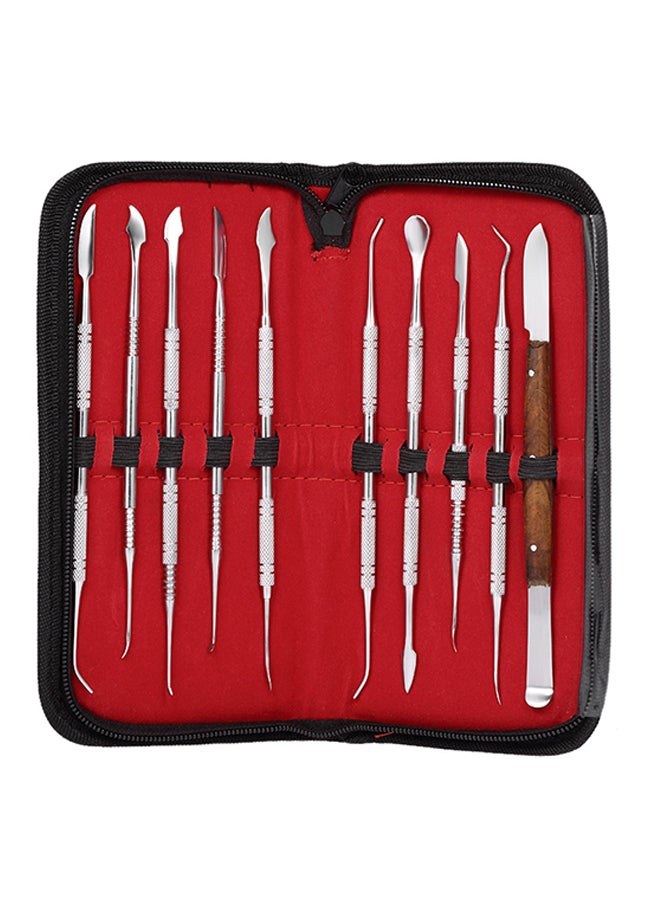 Generic 10-Piece Dental Tool Set With PU Holder Case  - Image 1