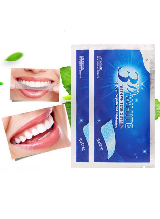 Generic - 5-Piece 3D Dental Whitening Cleaning Double Elastic Gel Strip Transparent 0.011kg - Image 1