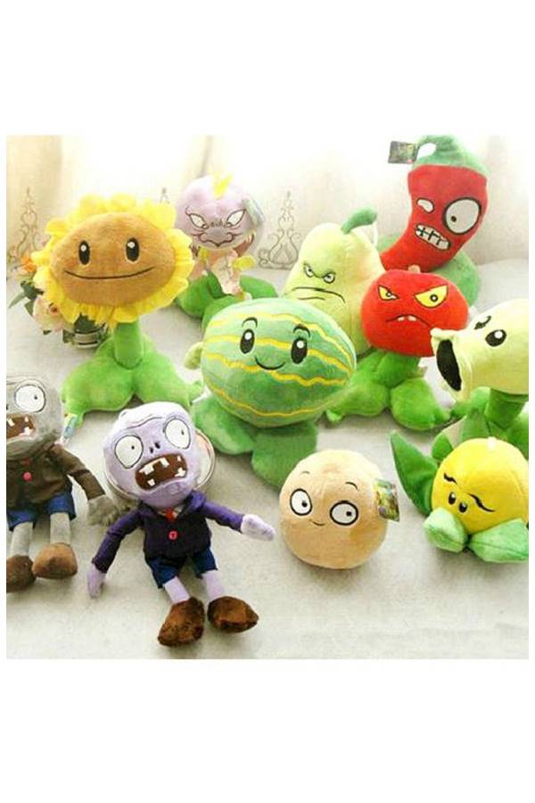 null - 20-Piece Plants Vs Zombies Plush Soft Toy Set - Image 1