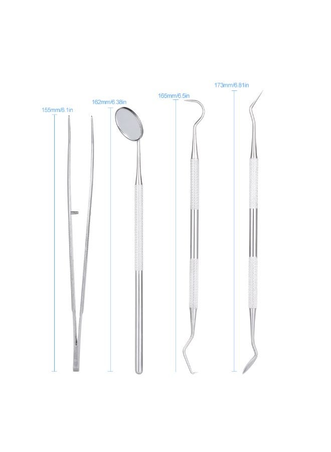Generic 4-Piece Probe Mirror Sickle Scalers Tweezers Dental Tool  - Image 3