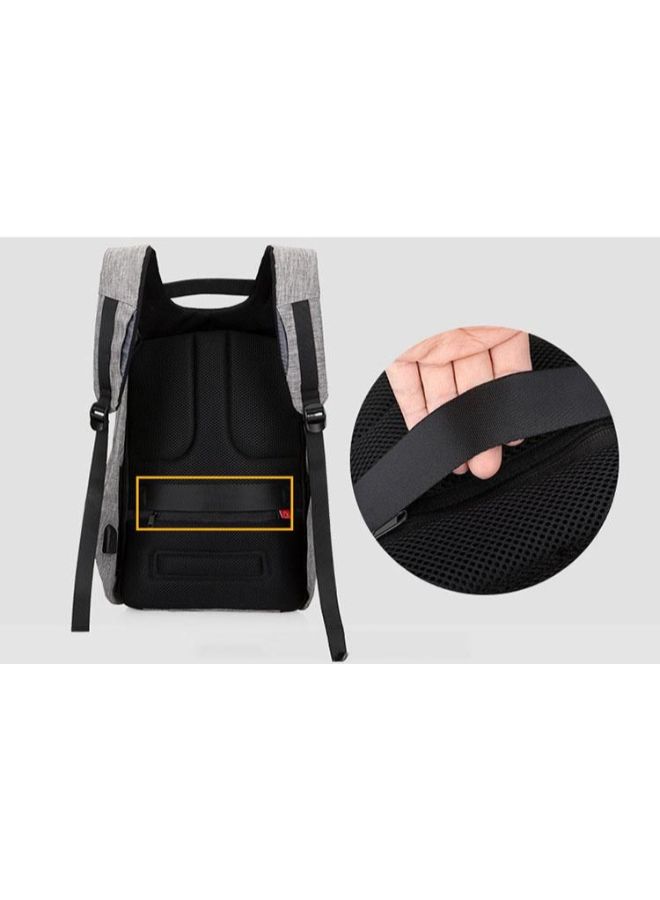 Multifunctional Anti Theft Laptop Backpack With USB Charging Black - Image 2