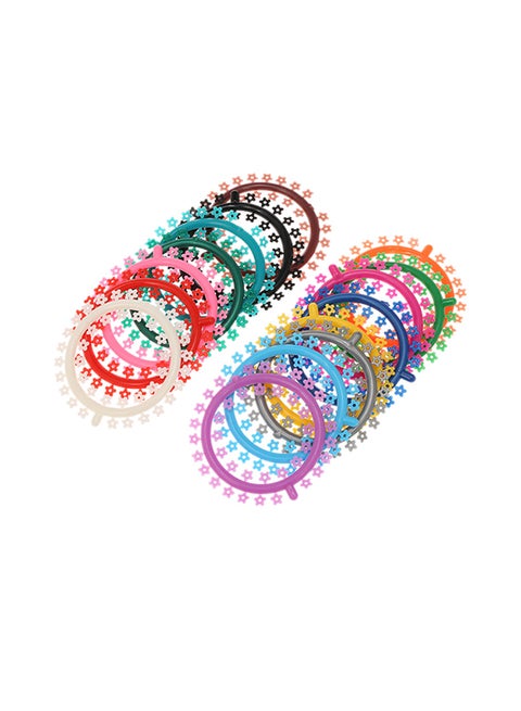 25-Piece Dental Orthodontic Ligature Ring Multicolour 58grams