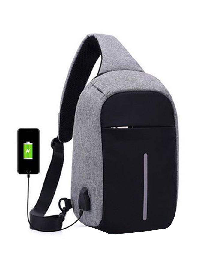 Multifunction Digital Storage Chest Bag Grey/Black - Image 1