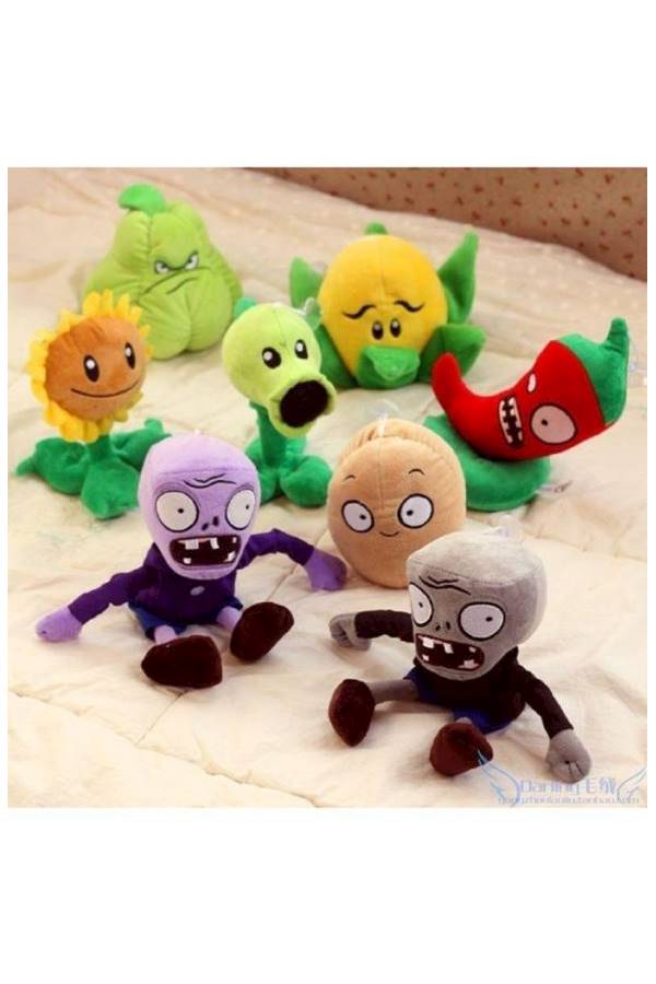null - 20-Piece Plants Vs Zombies Plush Soft Toy Set - Image 1