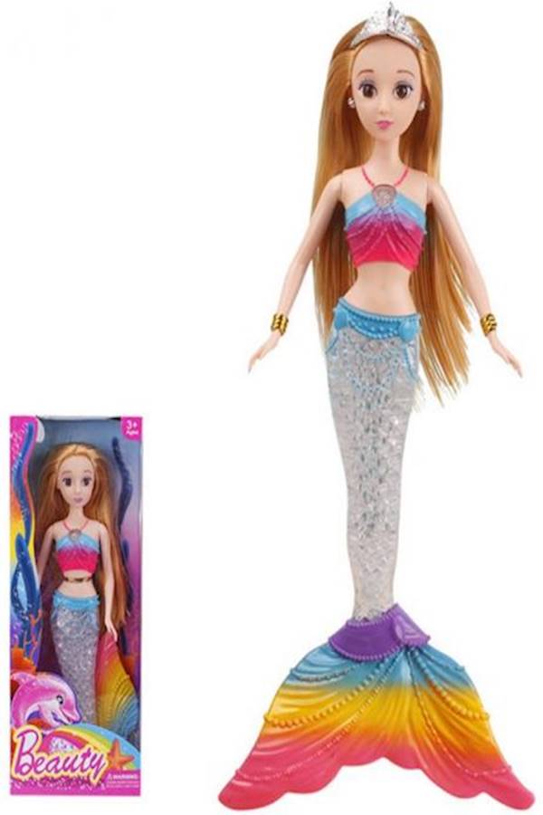 دمية حورية البحر بألوان قوس قزح - Image 1