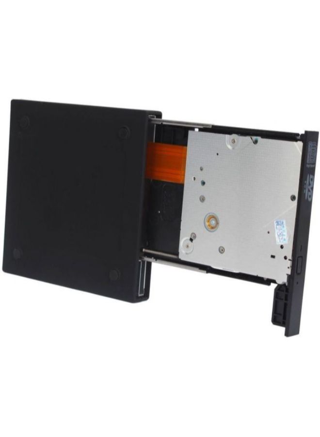 محرك أقراص Dvd Rom/ ‏Cd Rw خارجي للنسخ والتسجيل مزود بمنفذ USB 2.0 وواجهة Ide أسود - Image 3