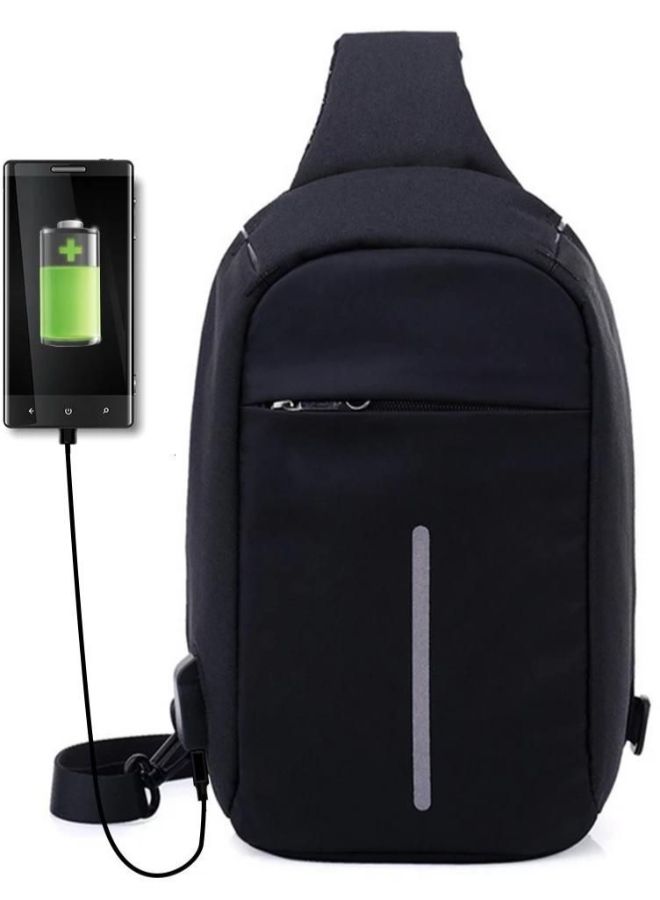 حقيبة للحمل مزودة بمنفذ شحن USB أسود - Image 2